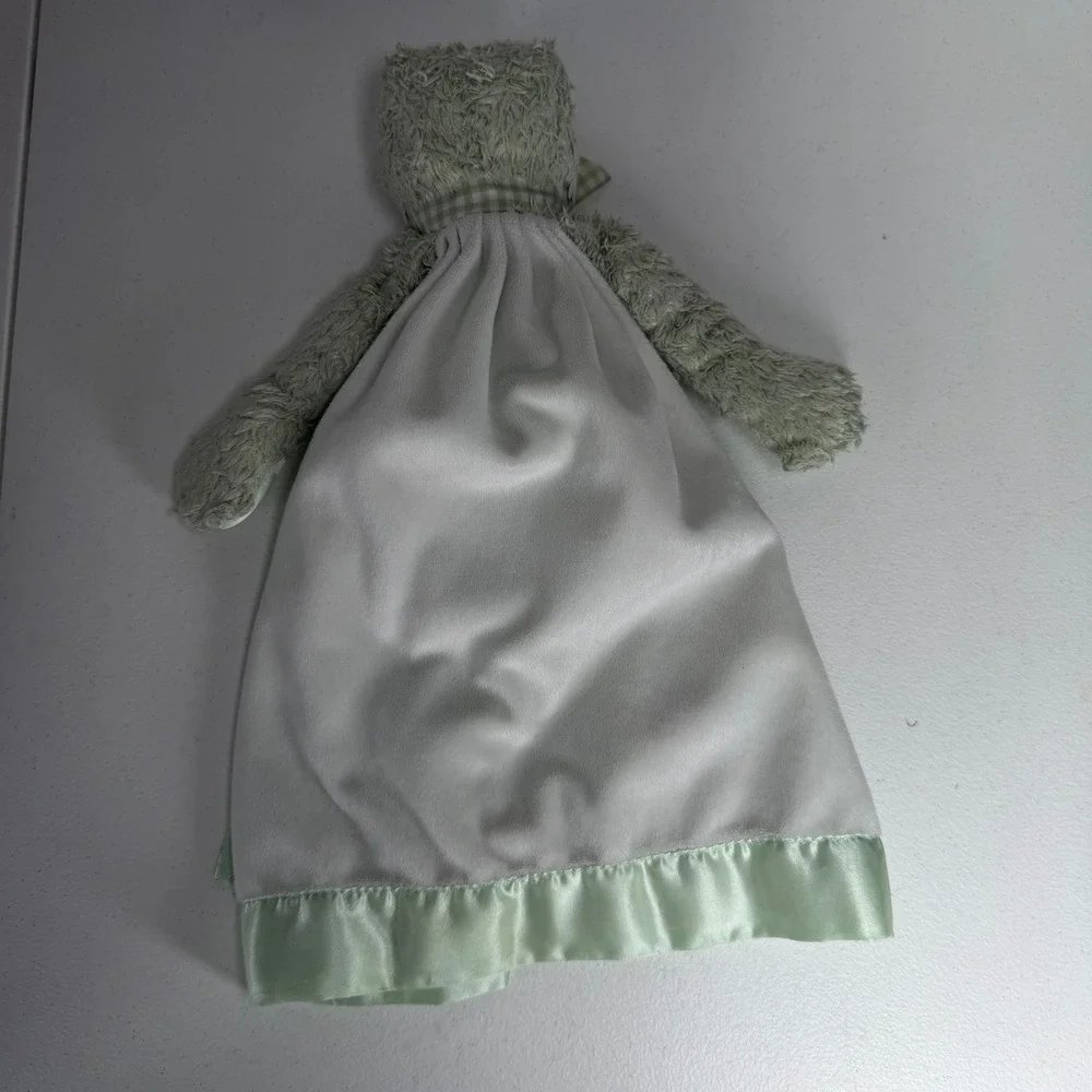 Bearington Baby OS Frog Lovey Security Blanket Leap Frog Leap Satin Trim Green